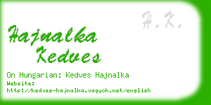hajnalka kedves business card